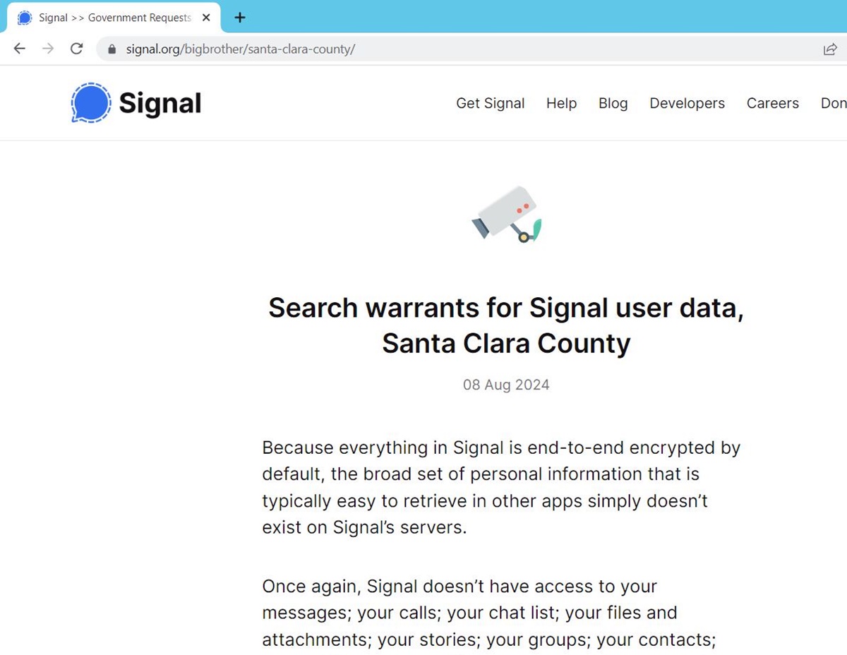 Решение на съд данни Signal